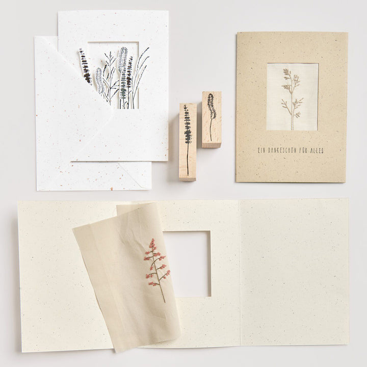 Lot de 6 Cartes Passe-Partout et 6 Enveloppes - Rectangulaires et Mouchetés, Blanc, Beige et Kraft - 16,9 x 24cm (B6)