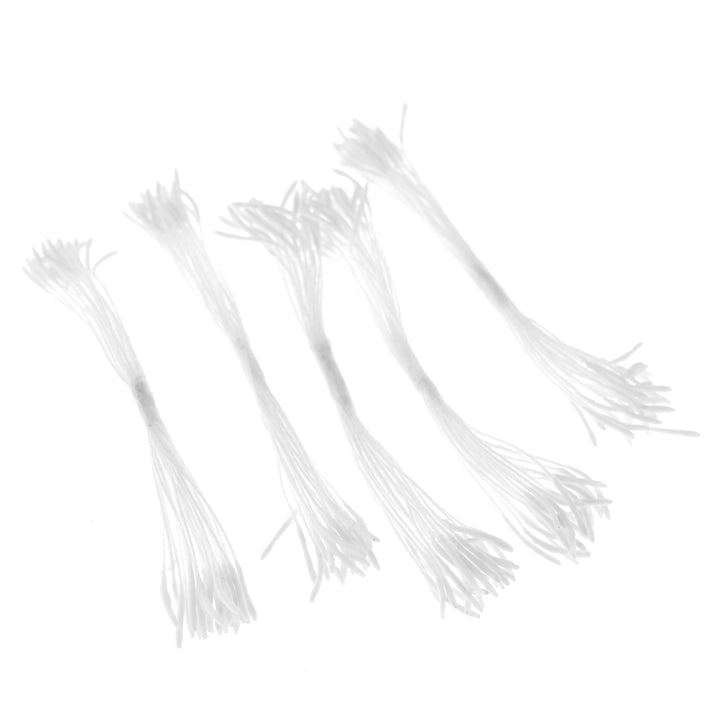 photo packshot de biais du lot de 5 grands fagots de pistils de fleurs blancs (1084)