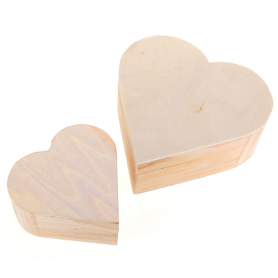 photo packshot des boîtes cœur en bois fermees petit et grand modèle rico design