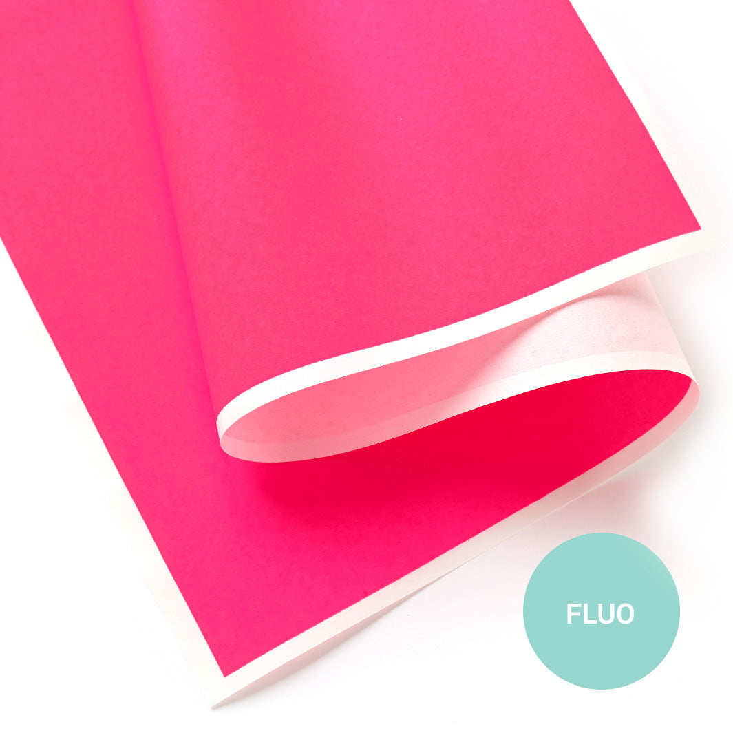 photo packshot d'une courbe du papier japonais yuzen chiyogami uni rose fluo adeline klam (U549)