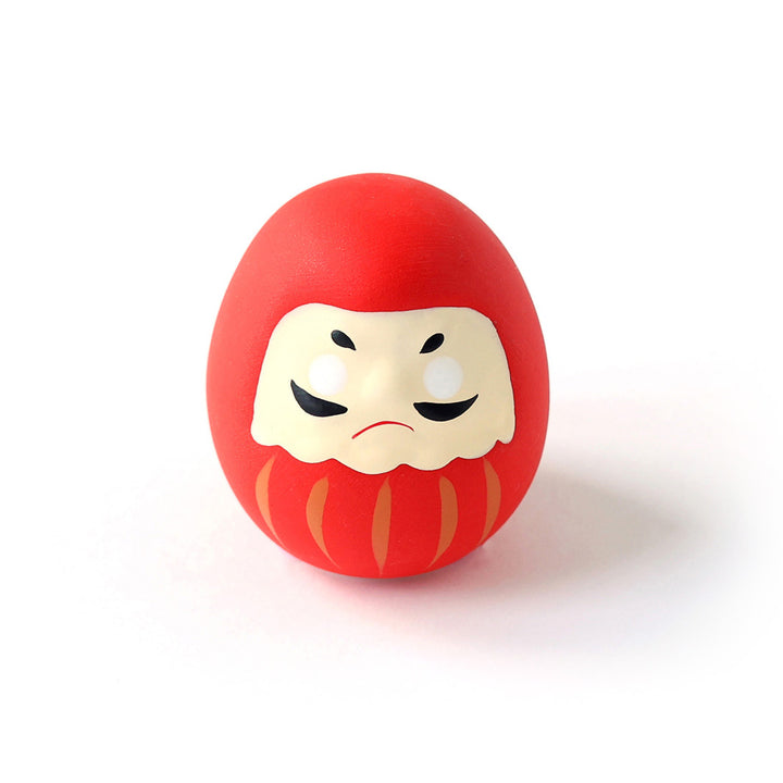 photo packshot d'un daruma en céramique rouge