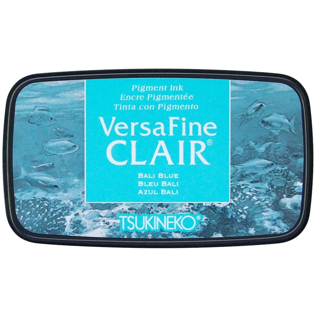 photo packshot de l'encreur bleu versafine clair « bleu bali »