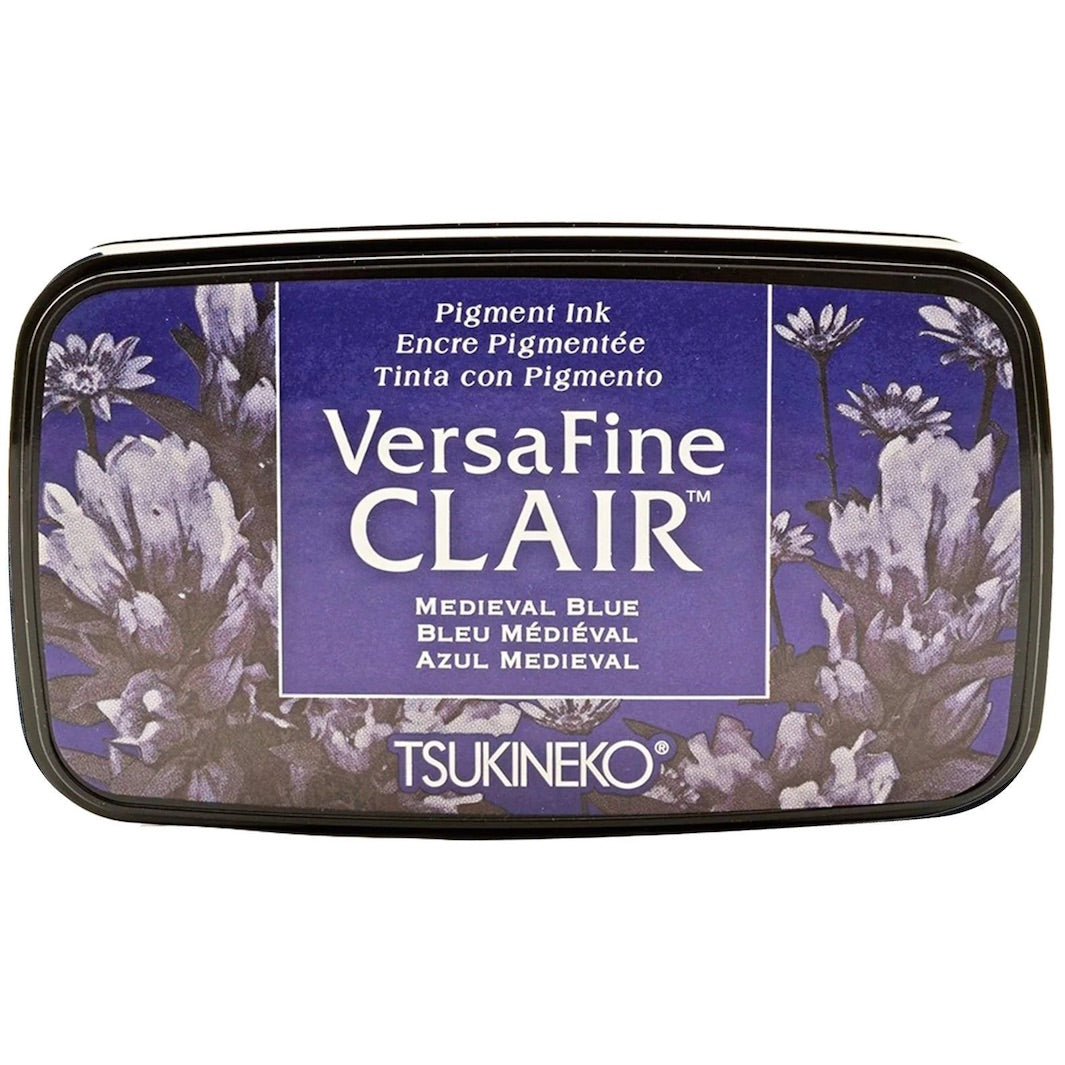 photo packshot de l'encreur bleu versafine clair « bleu médiéval »