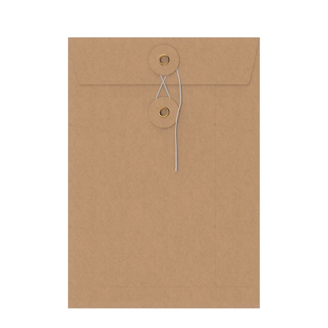 Enveloppe Japonaise - Fermeture à Rondelle et Ficelle - Modèles au Choix