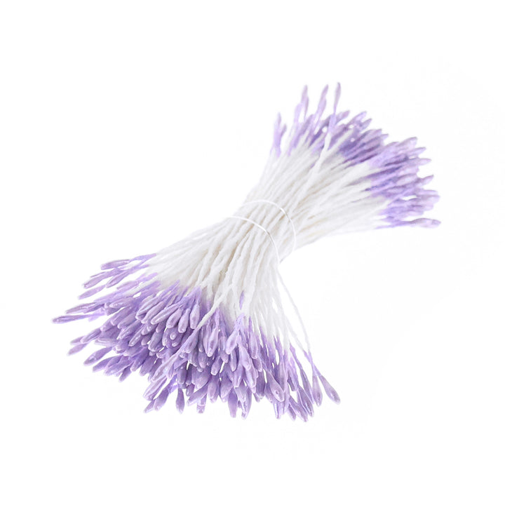 photo packshot du fagot de pistils de fleurs lilas métallisé et blancs 1064