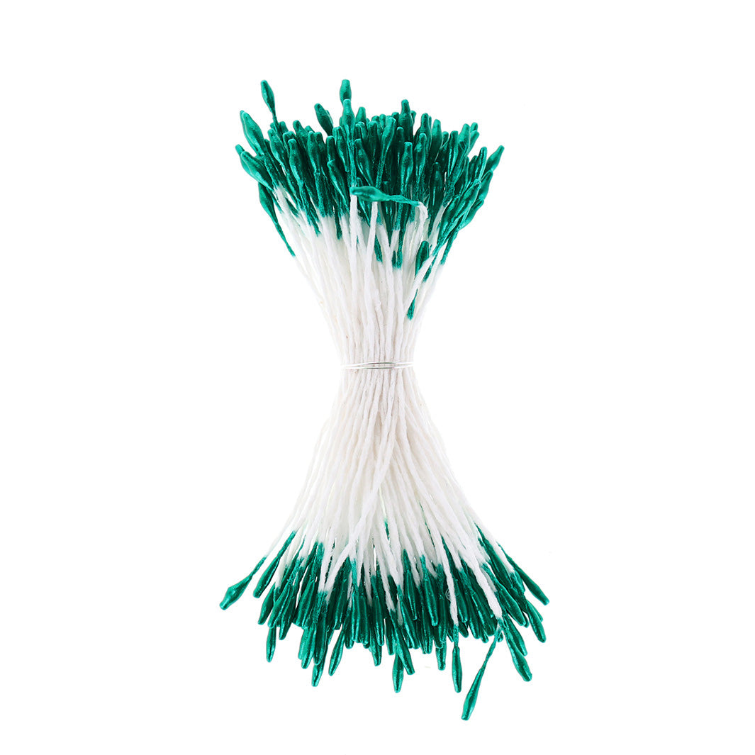 photo packshot du fagot de pistils de fleurs vert sapin et blancs (1069)