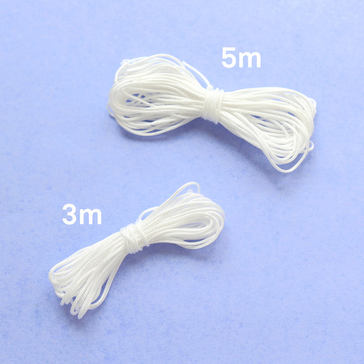 photo packshot du fil simple blanc en 3m et 5m adeline klam