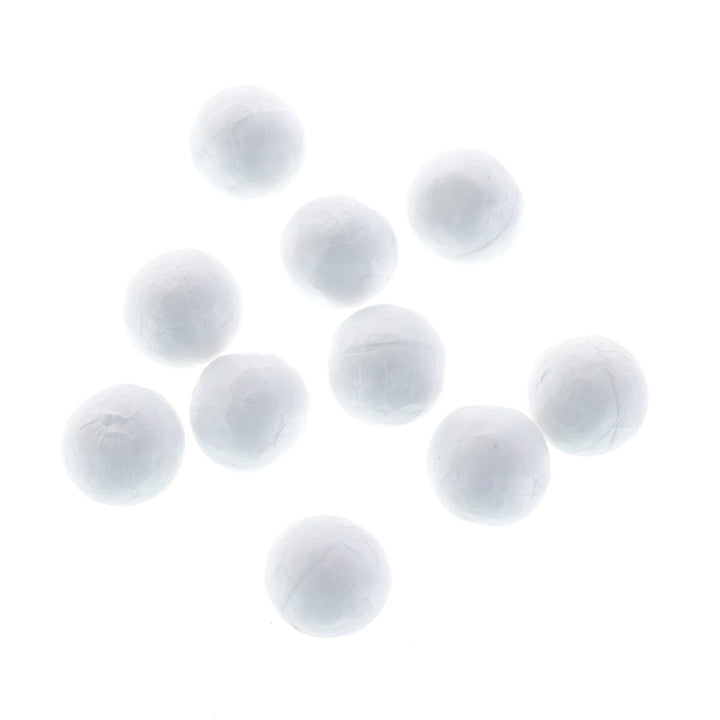 photo packshot du lot de 10 boules en polystyrene blanches de 1,5cm de diamètre