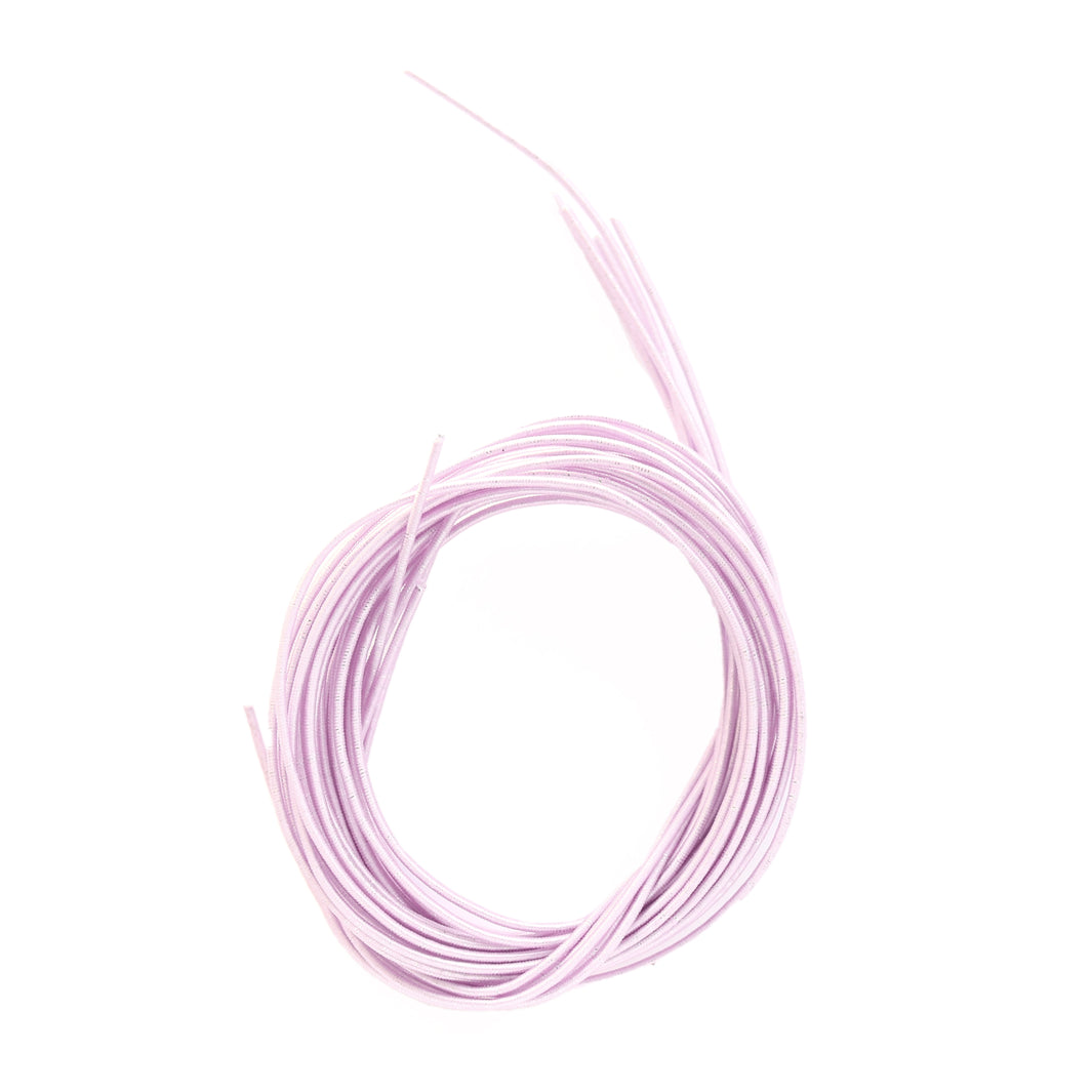 photo packshot du lot de 5 tiges souples en papier mizuhiki mauve clair semi mat