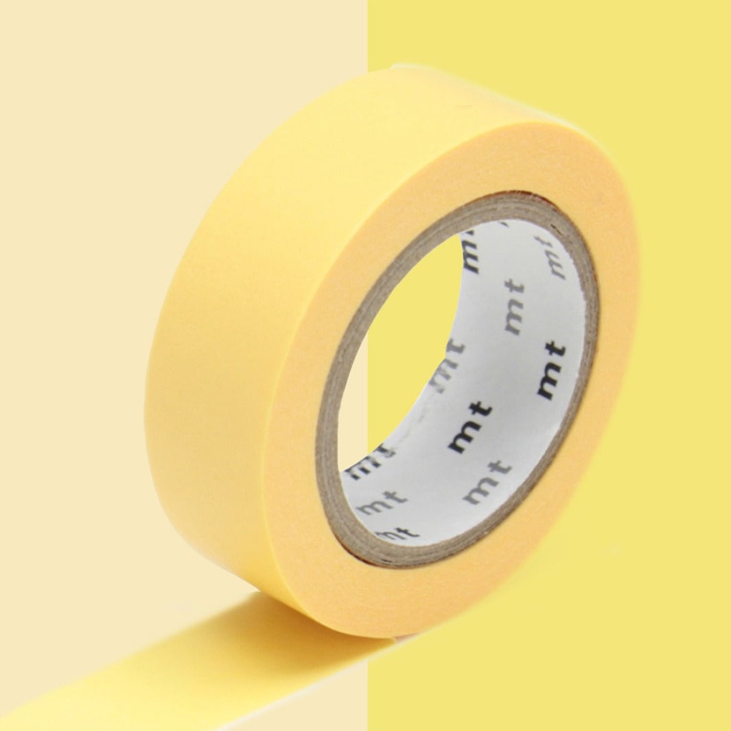 photo packshot du masking tape uni de couleur jaune oeuf de kamoi kakoshi