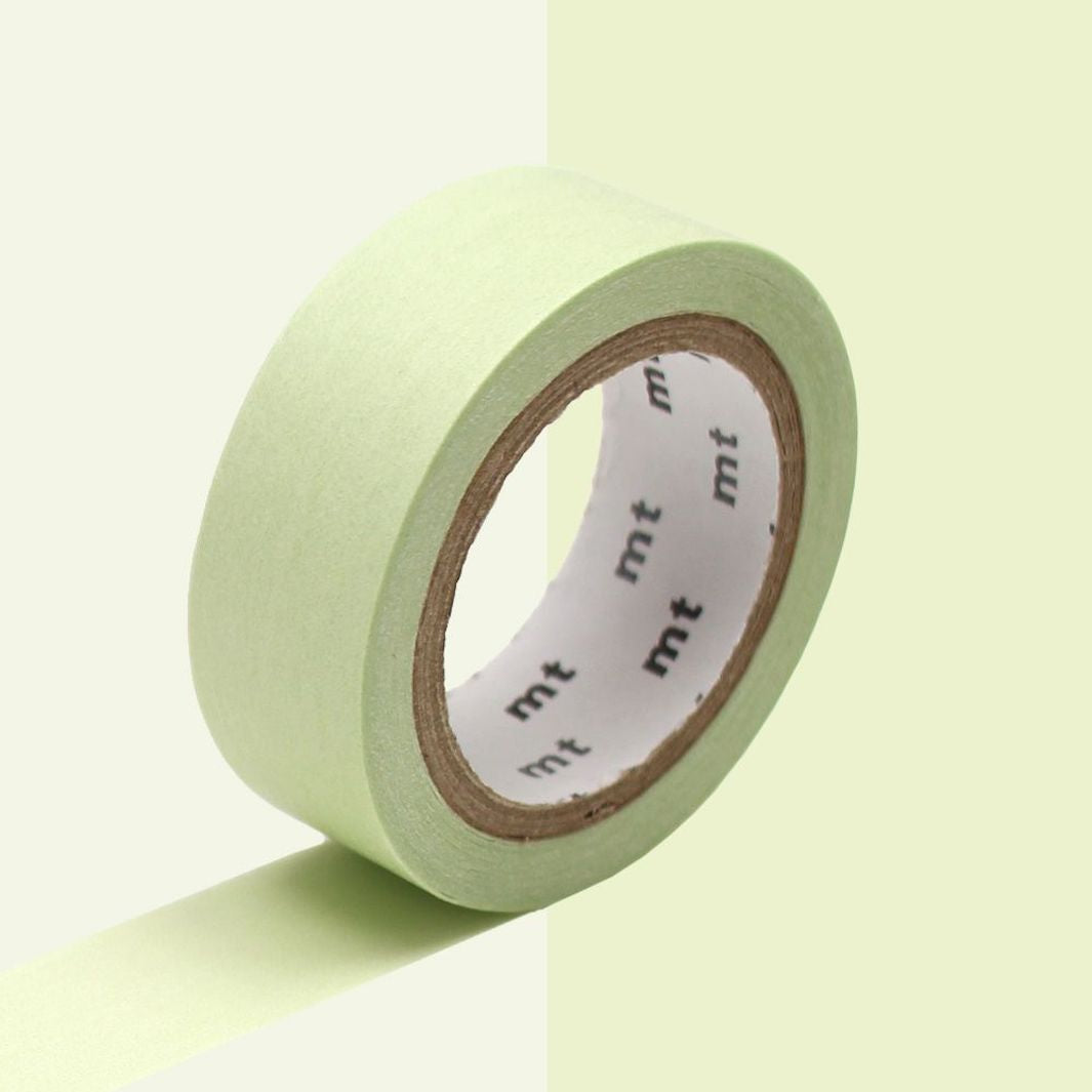 photo packshot du masking tape uni de couleur vert tilleul de kamoi kakoshi