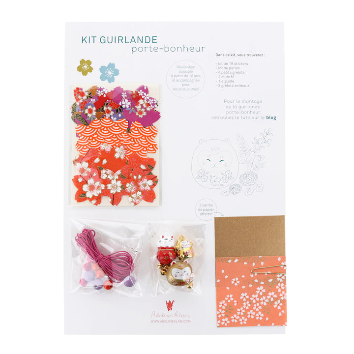 Kit Guirlande Porte-Bonheur - Pourpre, Rouge Orange et Parme - Byzance