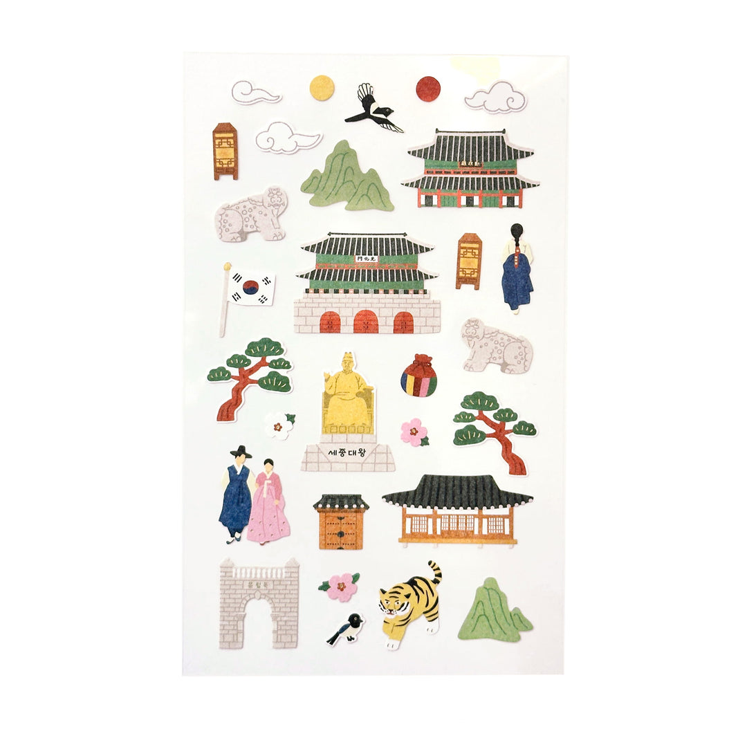 Planche de 30 Stickers - Seoul