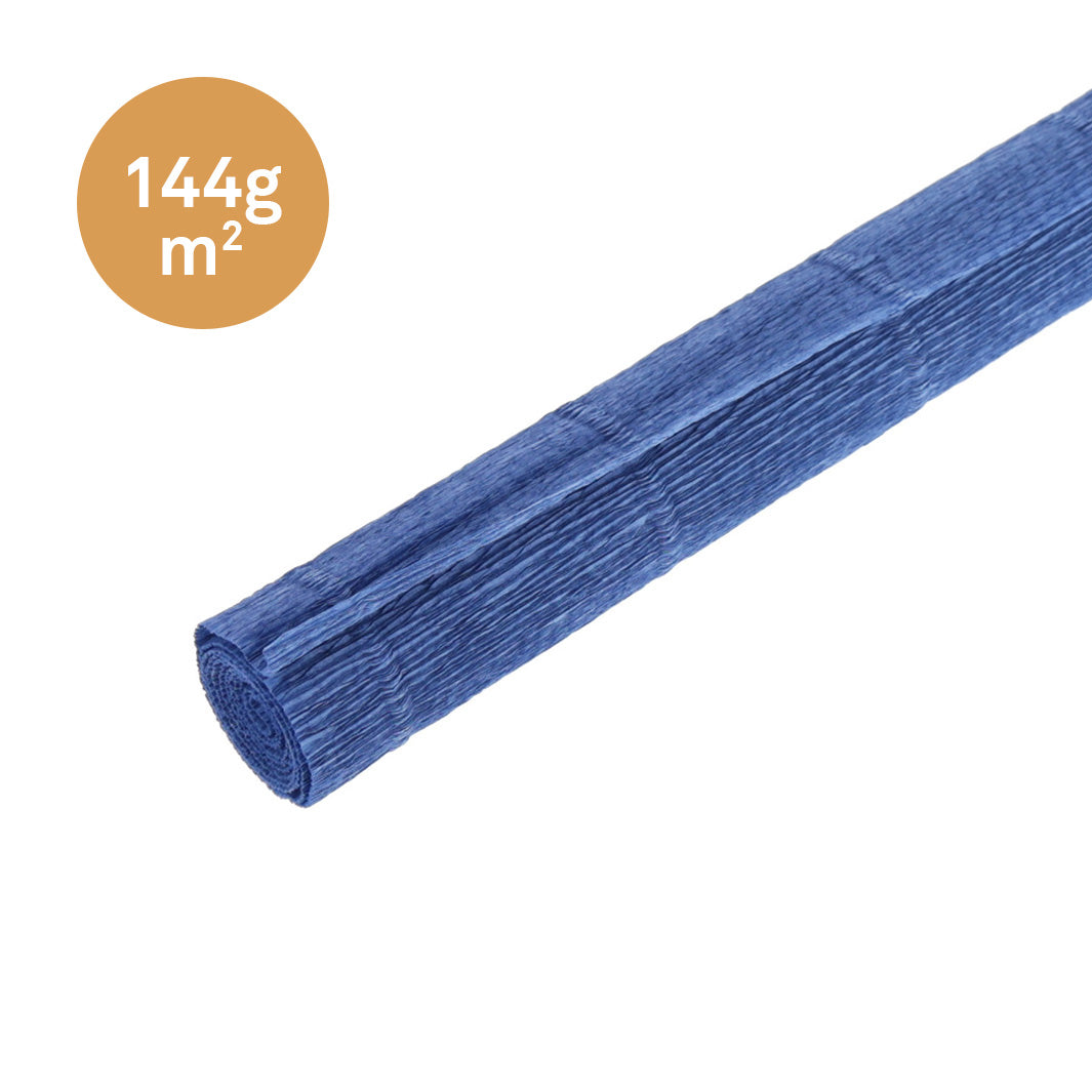 photo pakcshot d'un rouleau de 50cm par 60cm de papier crépon épais bleu bleuet 615