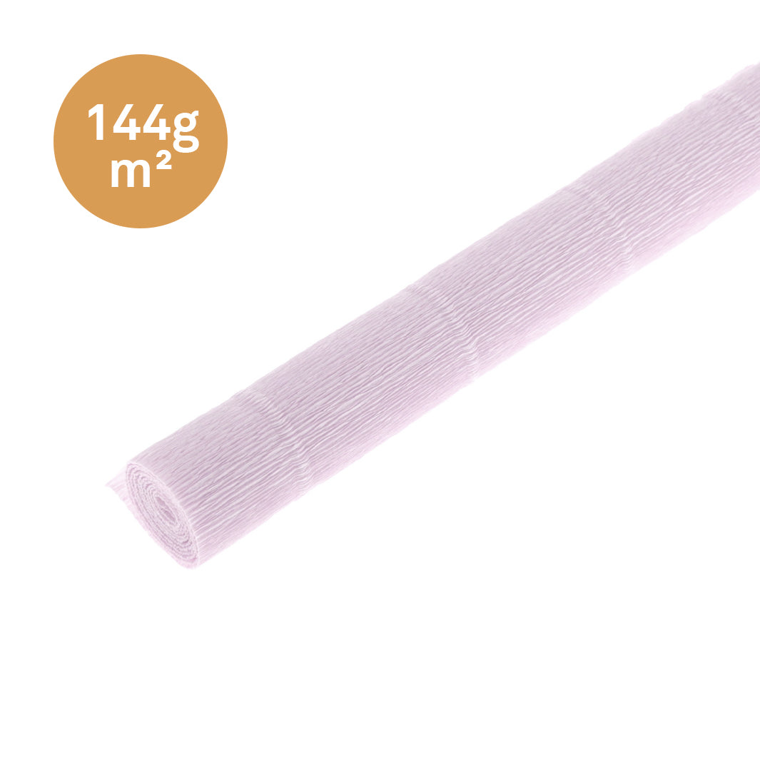 photo pakcshot d'un rouleau de 50cm par 60cm de papier crépon épais lilas clair 592