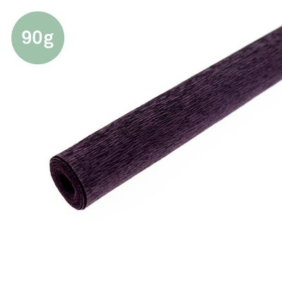 photo pakcshot d'un rouleau de 45cm par 50cm de papier crépon fin violet aubergine 389
