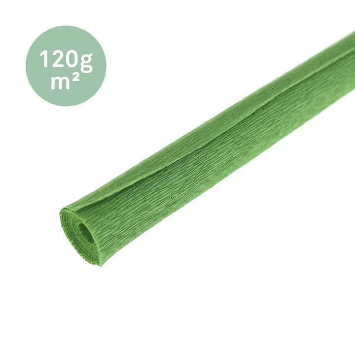 photo pakcshot d'un rouleau de 50cm par 60cm de papier crépon fin vert crocodile 367