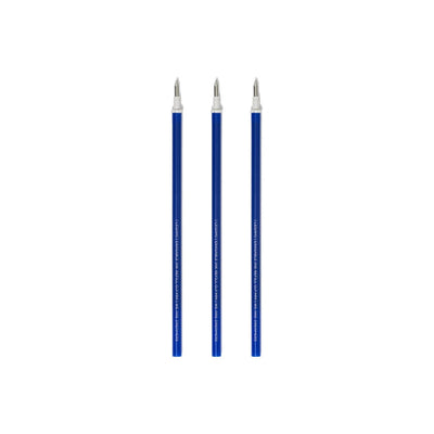 photo packshot du lot de 3 recharges pour stylo gel effaçable à l'encre bleue et pointe 0,7mm legami