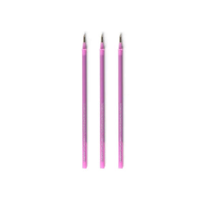 photo packshot du lot de 3 recharges pour stylo gel effaçable à l'encre violette et pointe 0,7mm legami