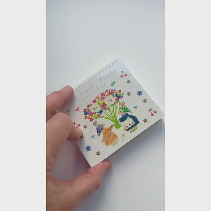 vidéo du bloc-notes de 120 feuilles « little fluffy friends » par Aiko Fukawa pour Cozyca Products