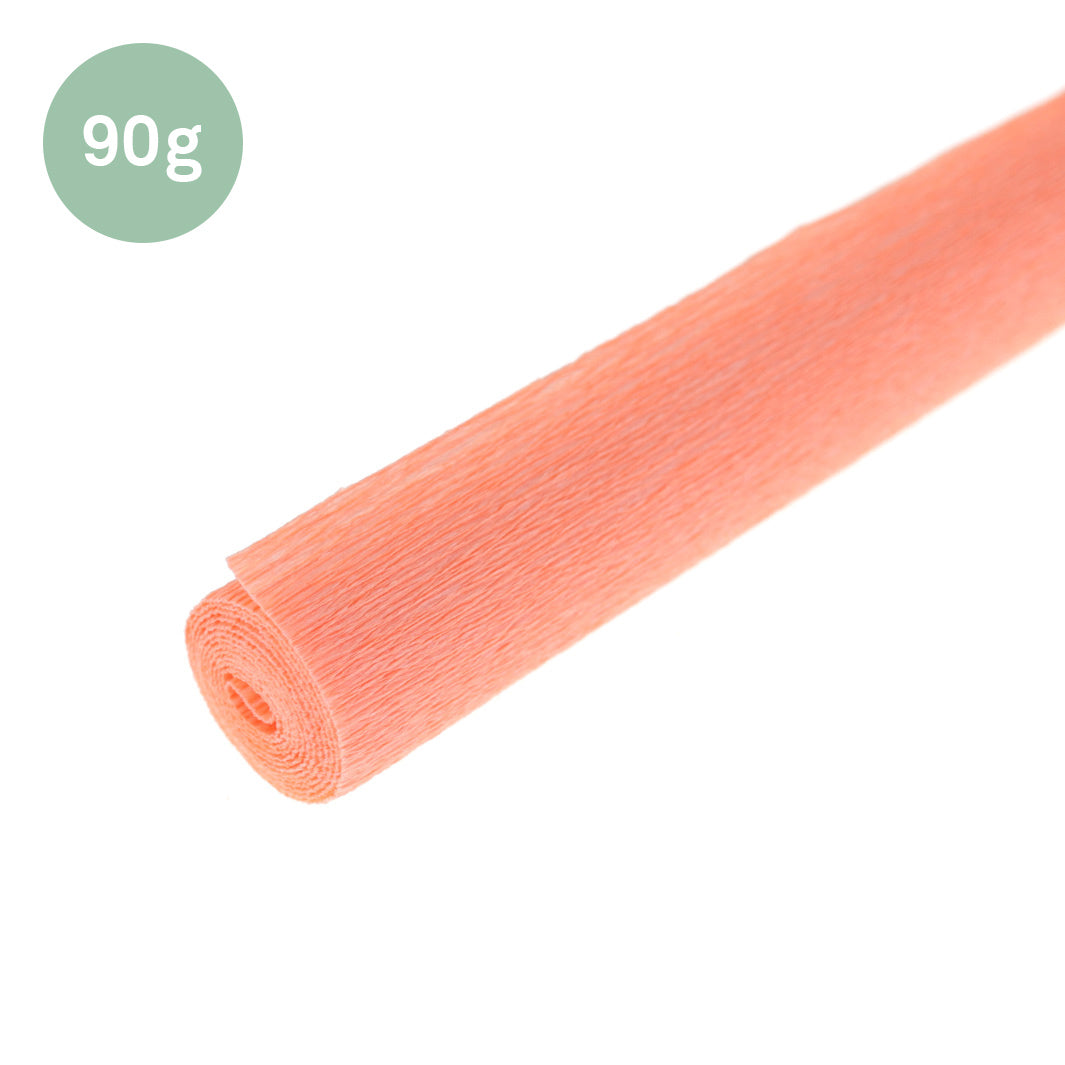 Papier Crépon - Corail Pêche - 45 x 50cm - 90g - 382 – Adeline Klam