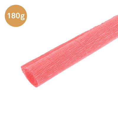 rouleau fin de papier crépon rose corail vif, bubble gum