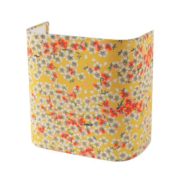 Japanese wall light - Cherry blossoms - mustard yellow - M576