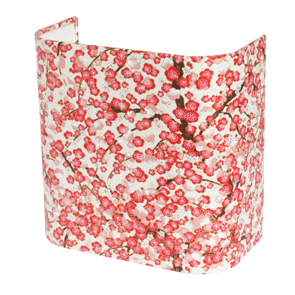 Japanese wall light - Plum blossoms - Red and Cream - M593