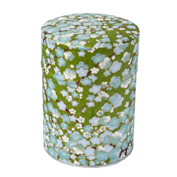 Tea box - Plum blossoms - Blue and Green - M449