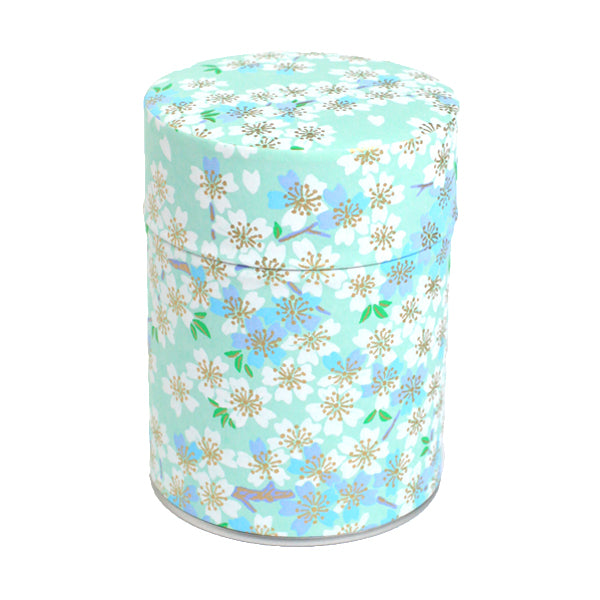 Tea box - Cherry Blossoms - Water green, Blue and Mauve - M626