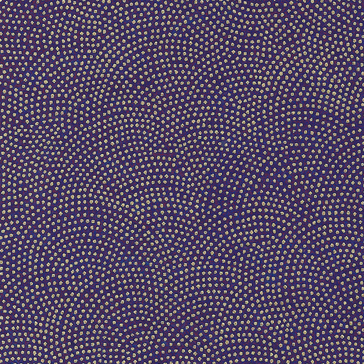 Papier Japonais - Samekomon - Violet Foncé et Or - M336