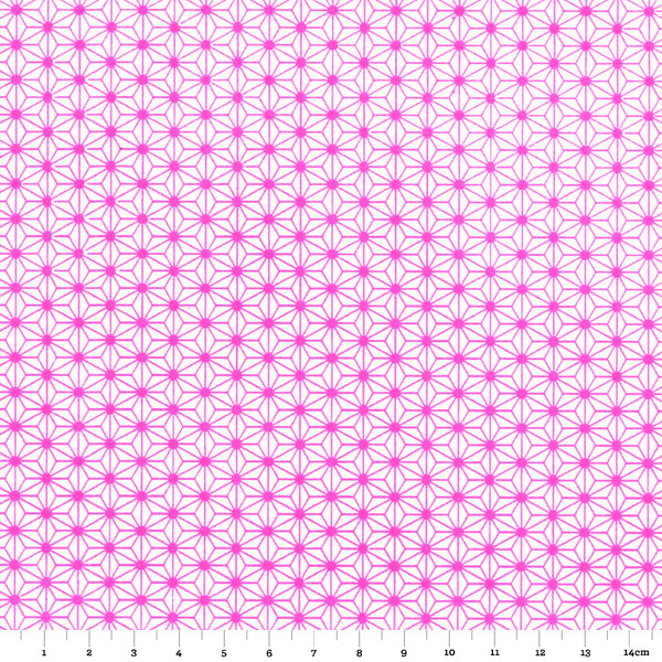 Papier Japonais - Petites étoiles - Rose fluo - M428-Papier japonais-AdelineKlam