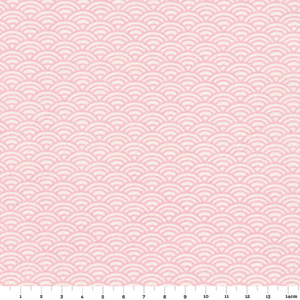 Papier Japonais - Vagues - Rose pâle - M475-Papier japonais-AdelineKlam