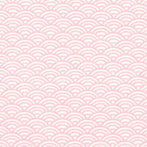 Papier Japonais - Vagues - Rose pâle - M475-Papier japonais-AdelineKlam