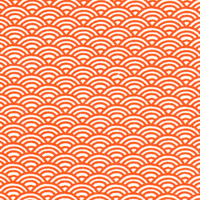 Papier Japonais - Vagues - Orange - M476-Papier japonais-AdelineKlam