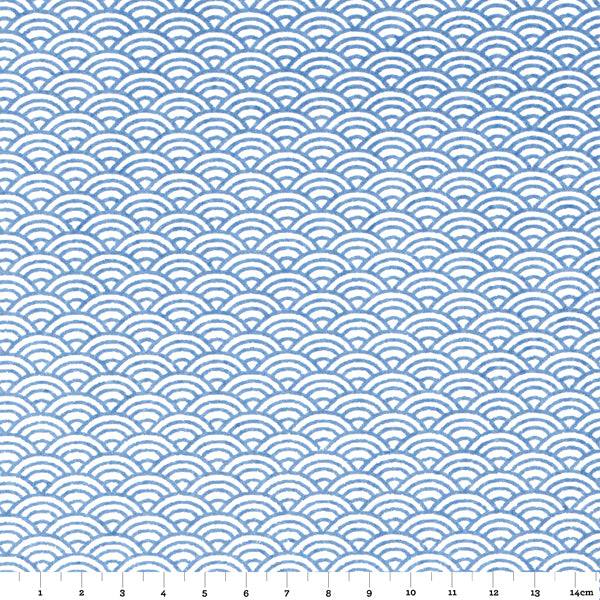 Papier Japonais - Vagues - Bleu gris - M477-Papier japonais-AdelineKlam