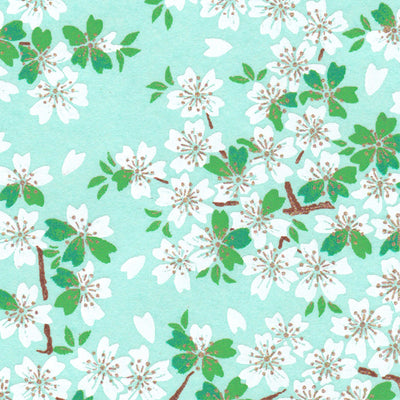 Papier Japonais - Fleurs de cerisier - jardin - M577-Papier japonais-AdelineKlam