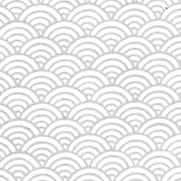 Papier Japonais - Grandes vagues - Argent - M610-Papier japonais-AdelineKlam