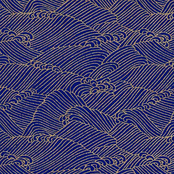 Tissue Box - Ocean - Midnight Blue, Gold - M647