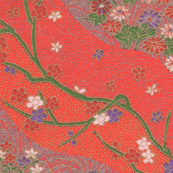 Papier Japonais - Dunes - Rose et Rouge - M745-Papier japonais-AdelineKlam