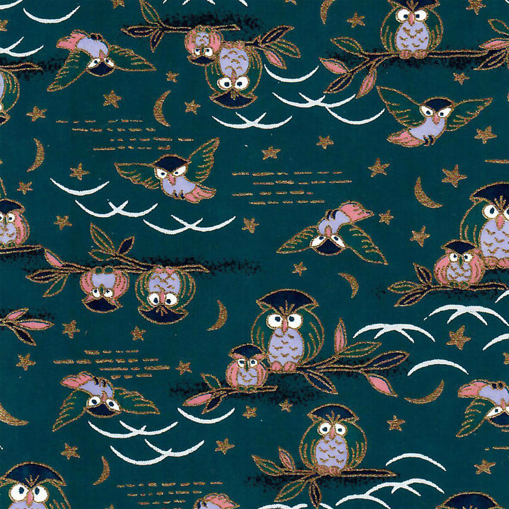 Japanese Paper - Owls - Duck blue - M765 