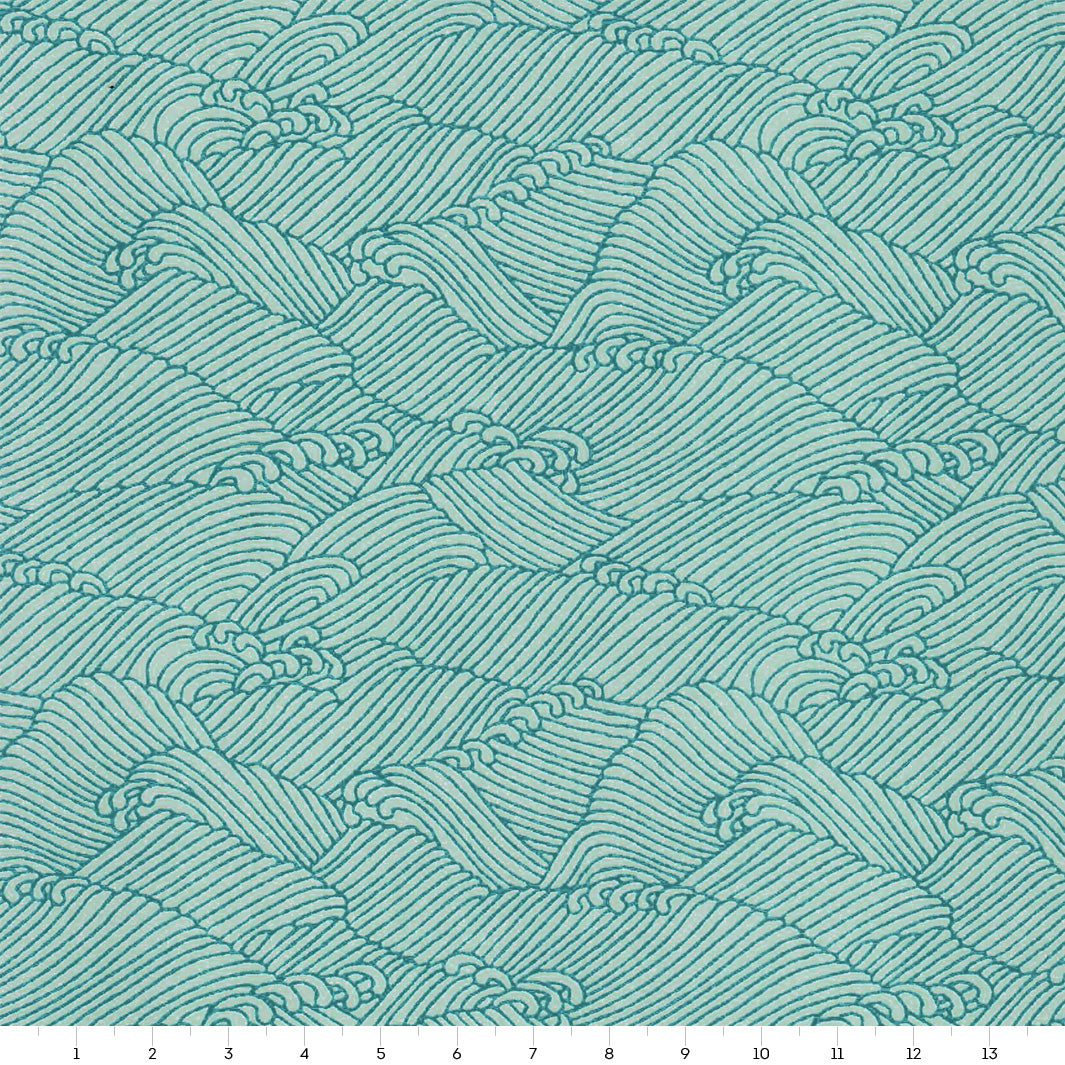 Japanese paper - Ocean - Blue and Water Green - M856