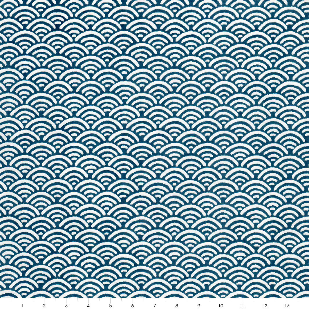 Papier Japonais - Vagues Inversées - Bleu Marine - M891