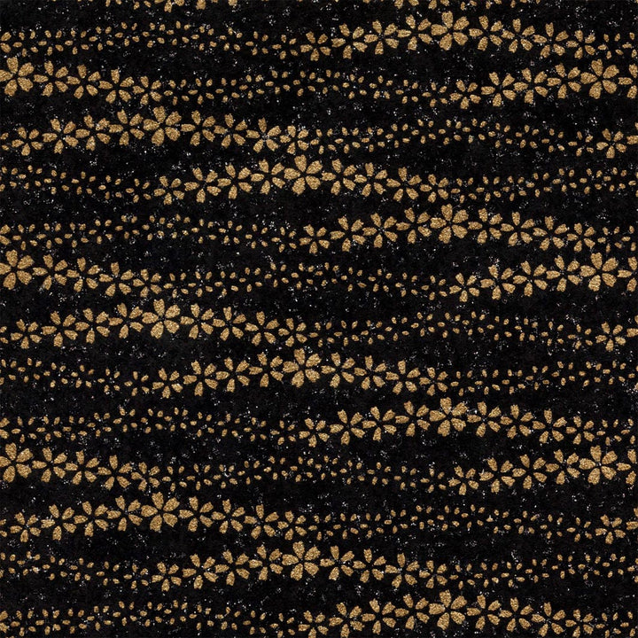 Japanese Paper - Breeze of Flowers - Black and Gold - M943