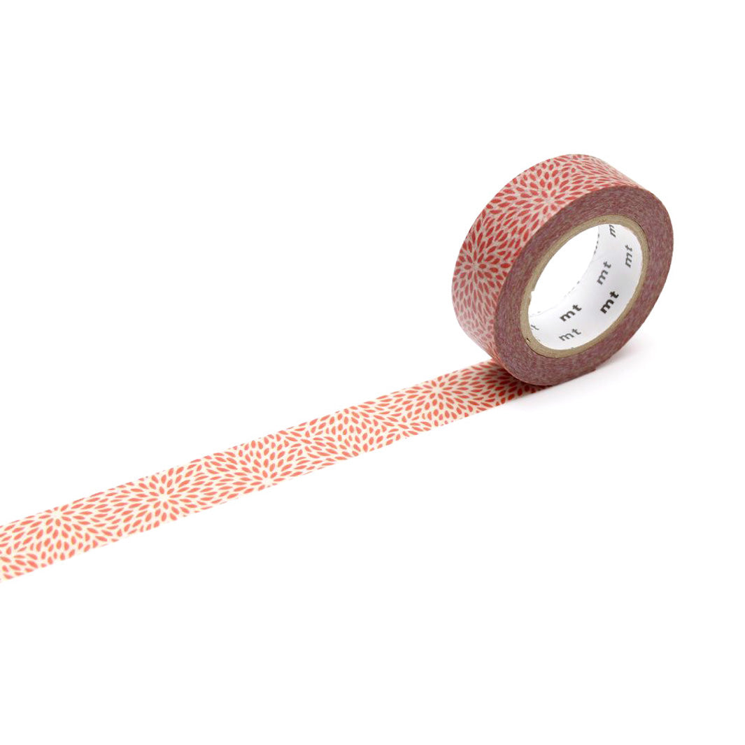 Masking Tape - Chrysanthemum Petals - Red and Beige