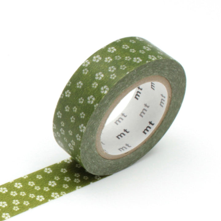 Masking Tape - Fleurs de Prunes Torsadées - Vert