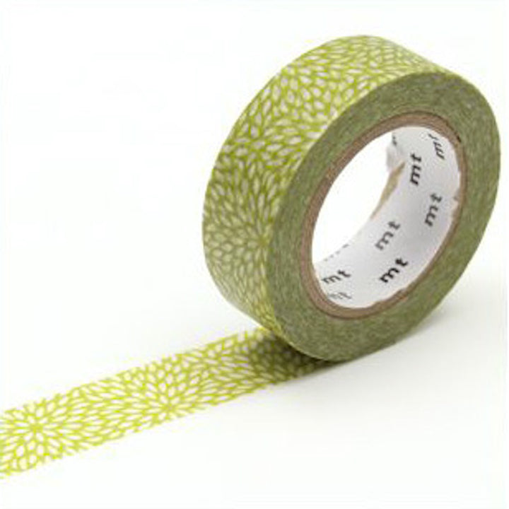 Masking Tape - Pétales de Chrysanthème - Vert Pistache