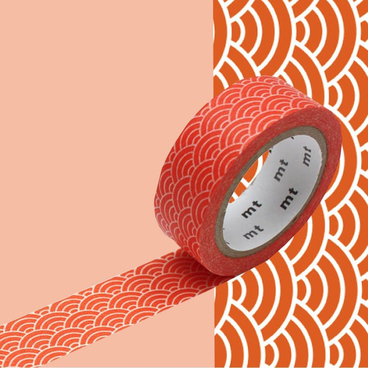 Masking Tape - Seigaiha - Orange