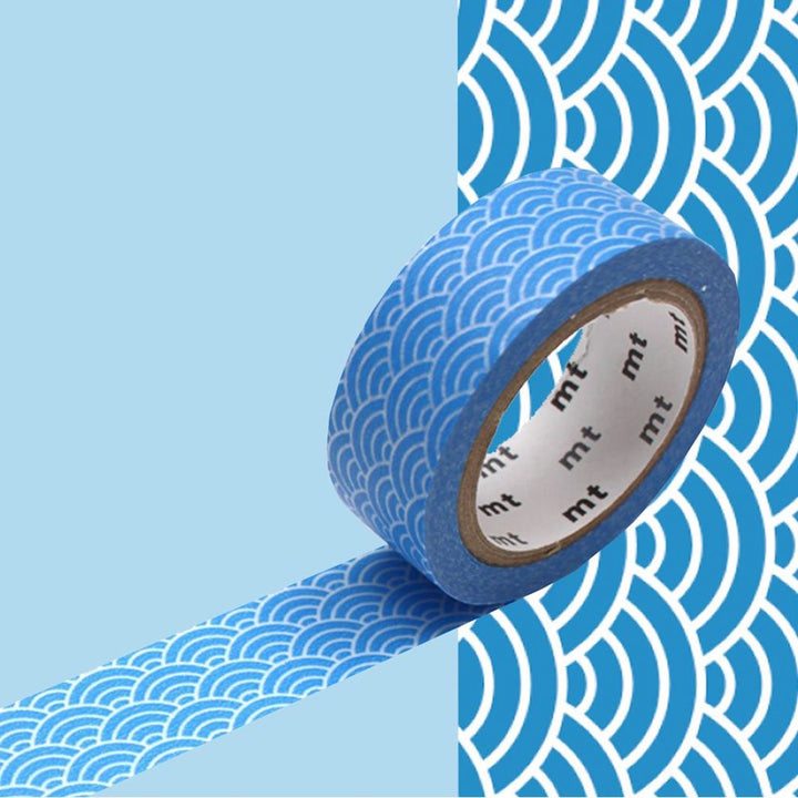 Masking Tape - Seigaiha - Blue