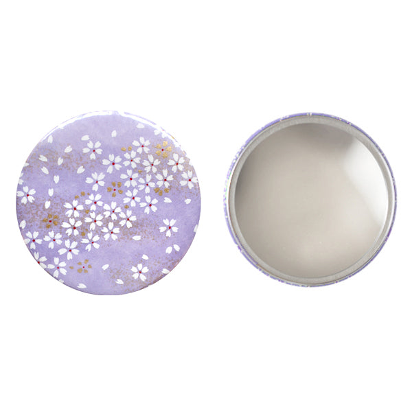 Papier Japonais - Petites fleurs blanches et dorées sur fond mauve - M499-Papier japonais-AdelineKlam